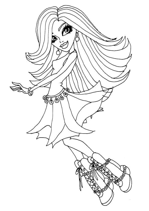 Spectra Vondergeist From Monster High Coloring Pages Free