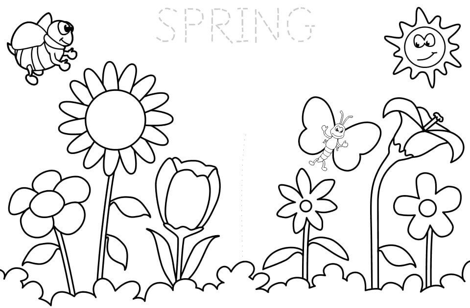 Springtime Coloring Pages