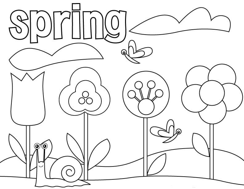 Welcome Spring Coloring Pages