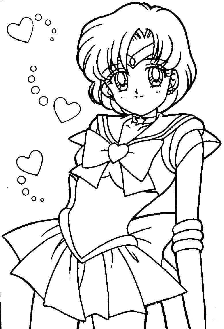 Ami Mizuno From Sailor Moon Coloring Pages