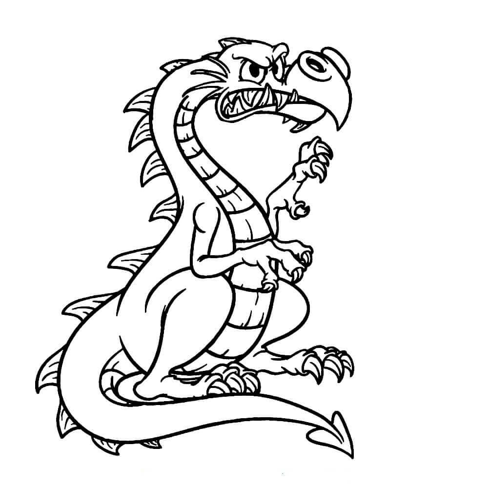 Angry Dragon Coloring Pages