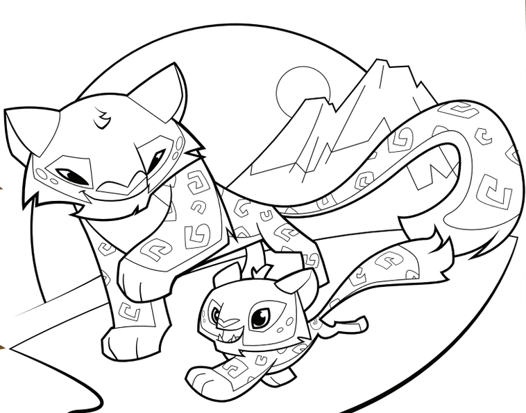 Animal Jam Coloring Pages Cheetah