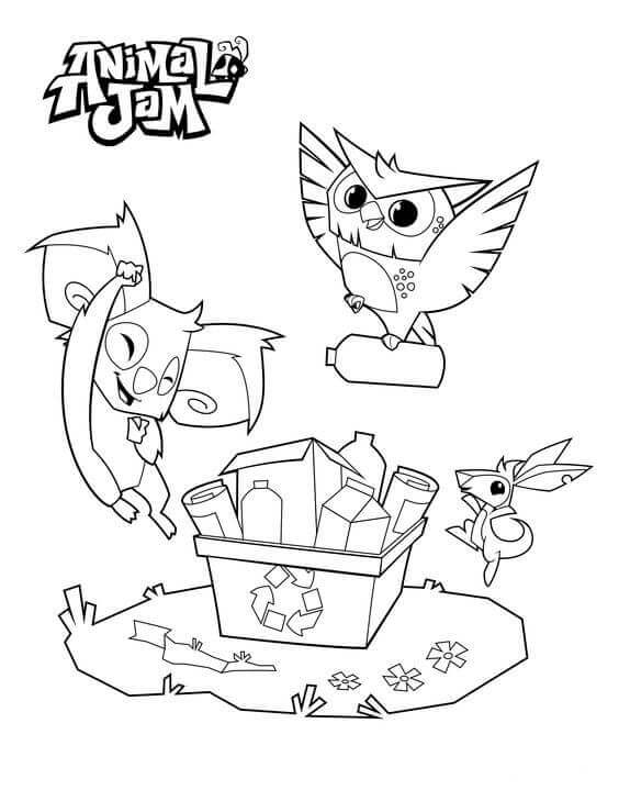 Animal Jam Coloring Pages For Kids Printable