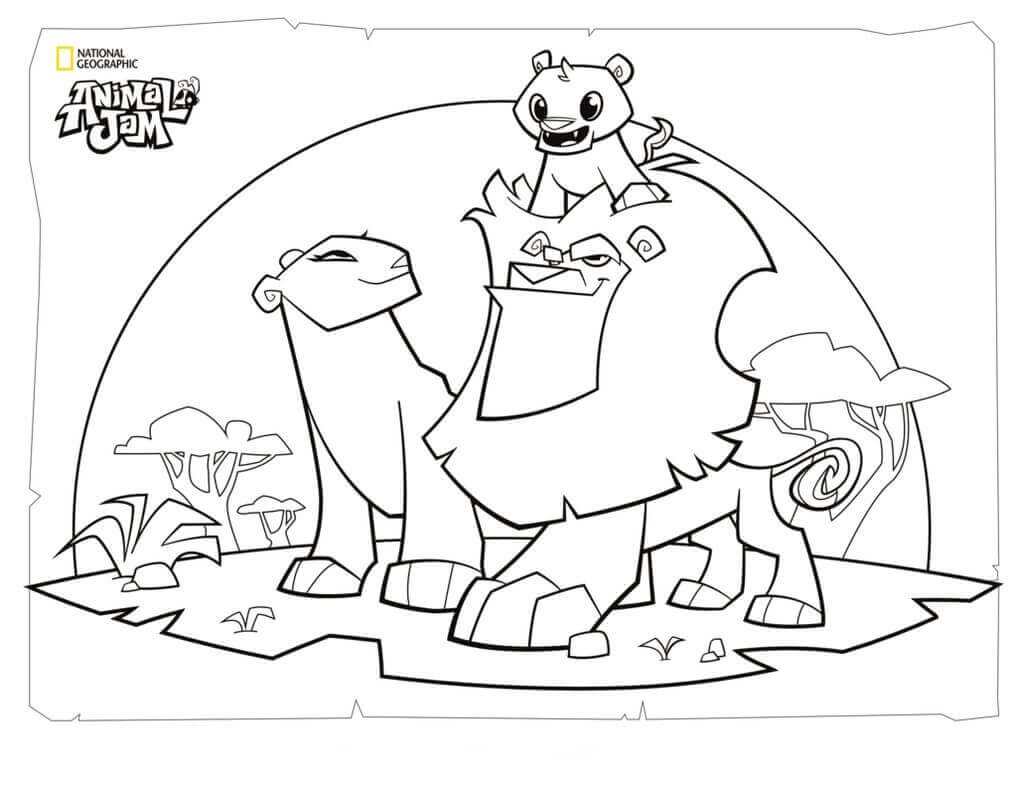 Animal Jam Coloring Pages Free