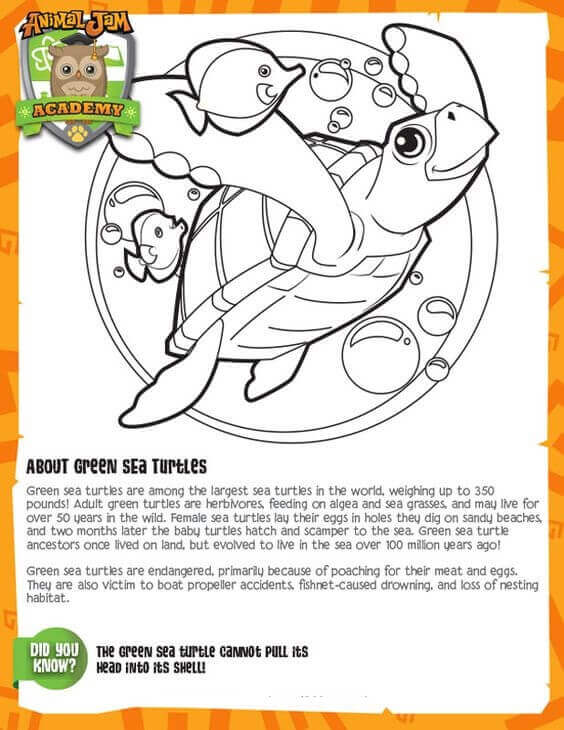 Download Free Printable Animal Jam Coloring Pages