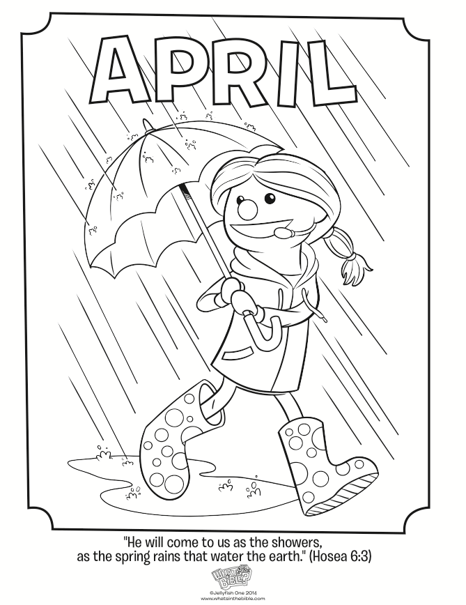 April Month Coloring Pages