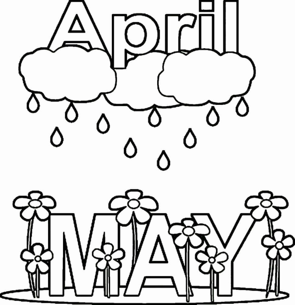 coloring pages for april showers