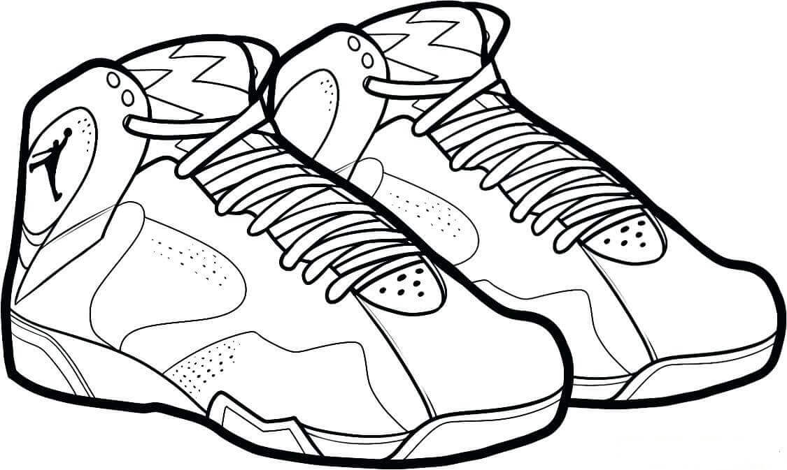 Basketball Shoes Coloring Page
