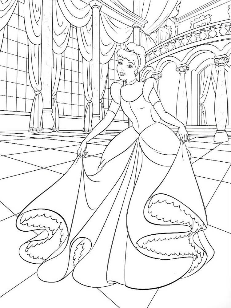 Beautiful Cinderella Coloring Pages
