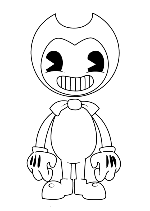 Free Printable Bendy And The Ink Machine Coloring Pages
