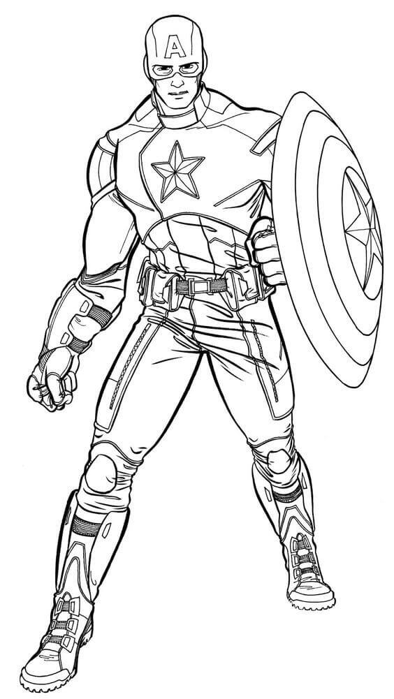 30 Printable Captain America Coloring Pages