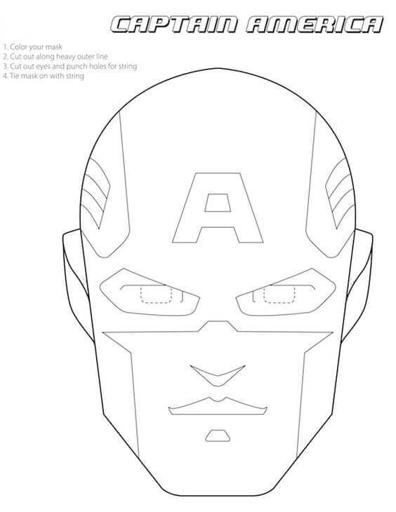 Captain America Mask Printable