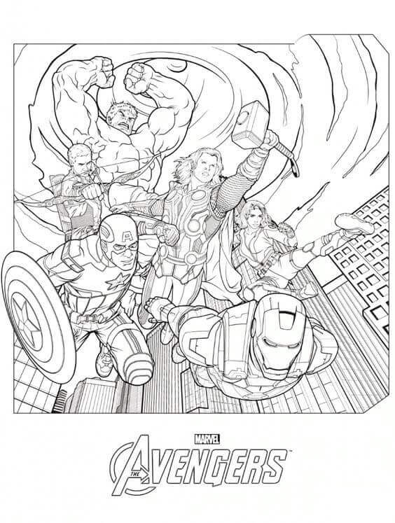 Captain America The Avengers Coloring Page