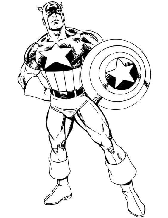 Captain Coloring Pictures Free