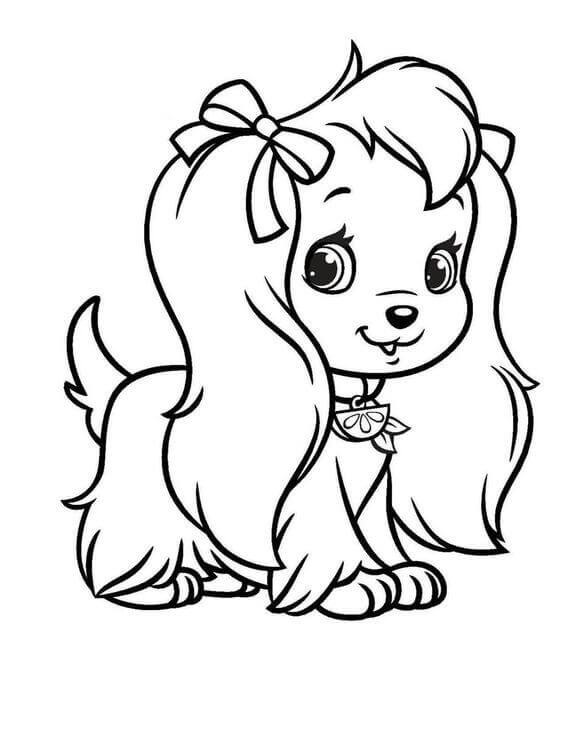 30 Free Printable Cute Dog Coloring Pages
