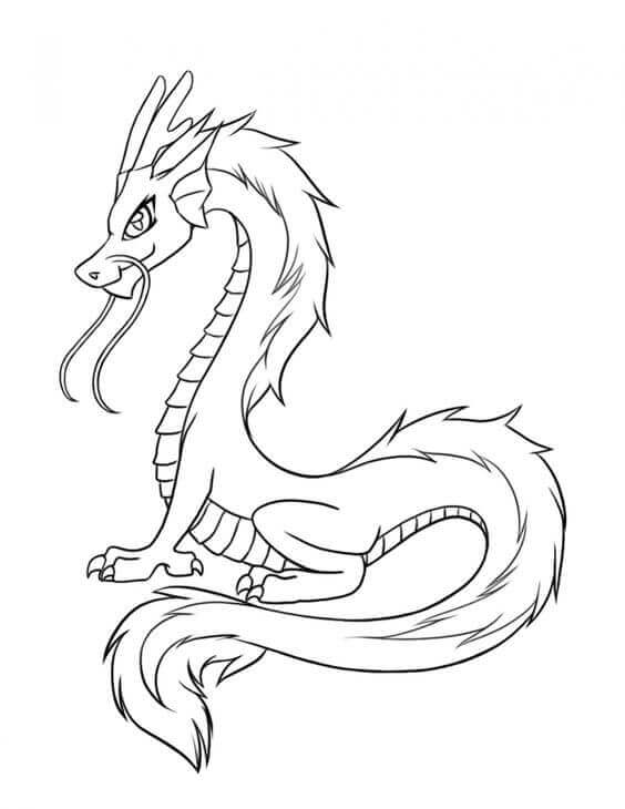 Chinese Dragon Coloring Pages