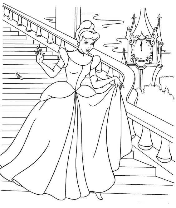 Cinderella Ball Party Coloring Pages