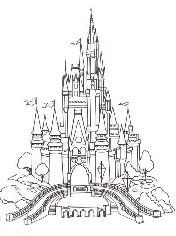 Cinderella Castle Coloring Page