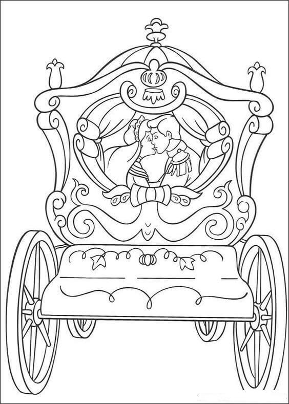 Cinderella Happily Ever After Coloring Page