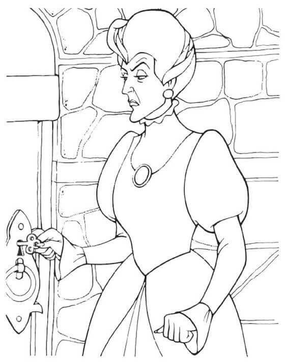 Cinderella Stepmother Lady Tremaine Coloring Page