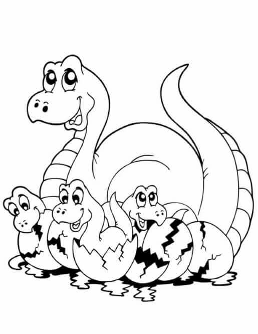 Cute Dinosaur Coloring Pages