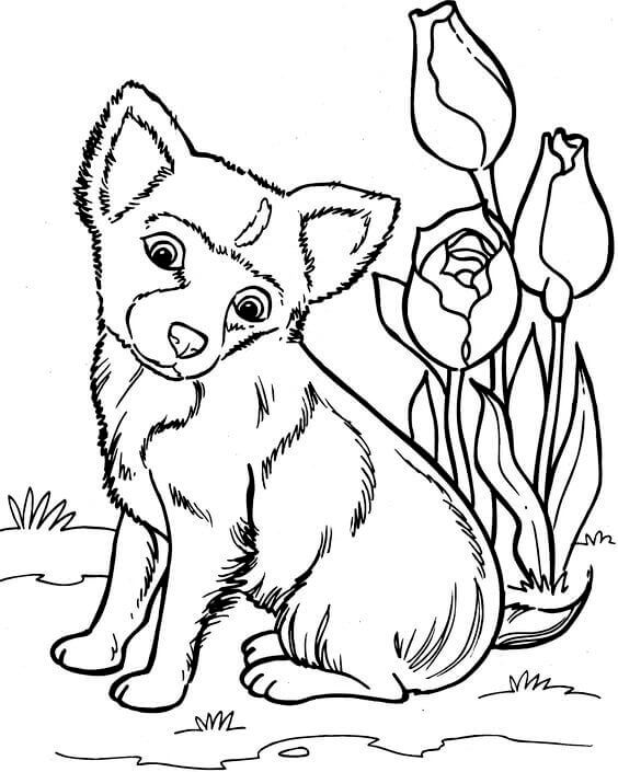 Cute Doggy Coloring Sheet