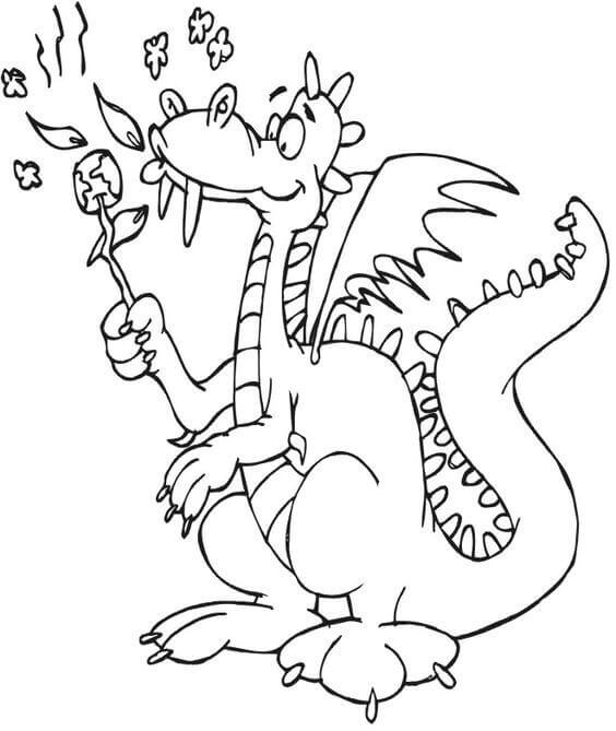 Cute Dragon Coloring Sheets