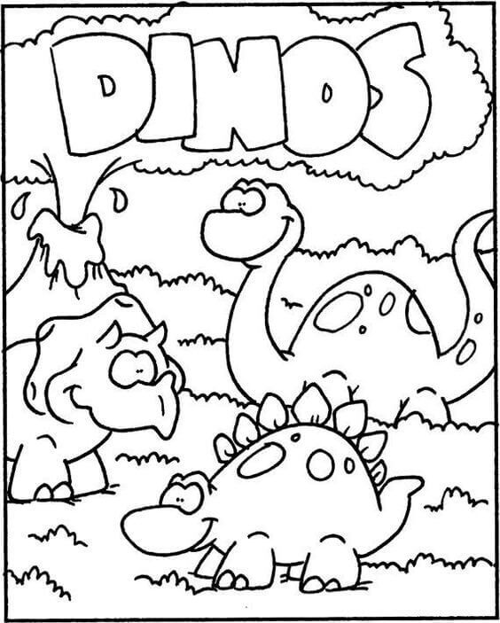 Dinosaur Coloring Pages For Children