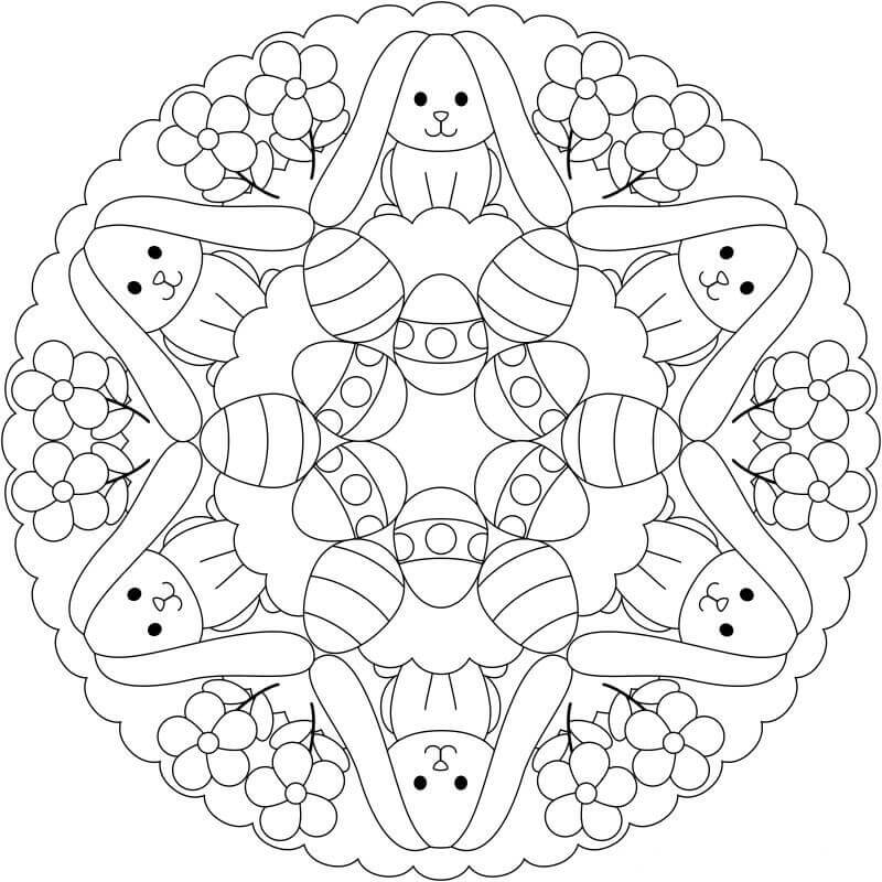 Easter Mandala Coloring Pages