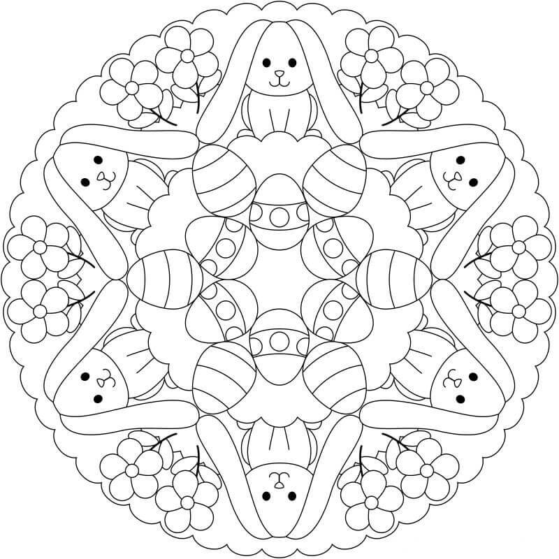 Easter Mandala Coloring Pages