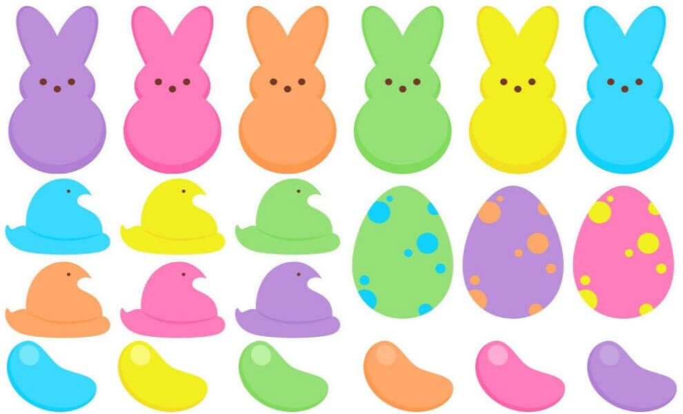 Easter Peeps Coloring Images