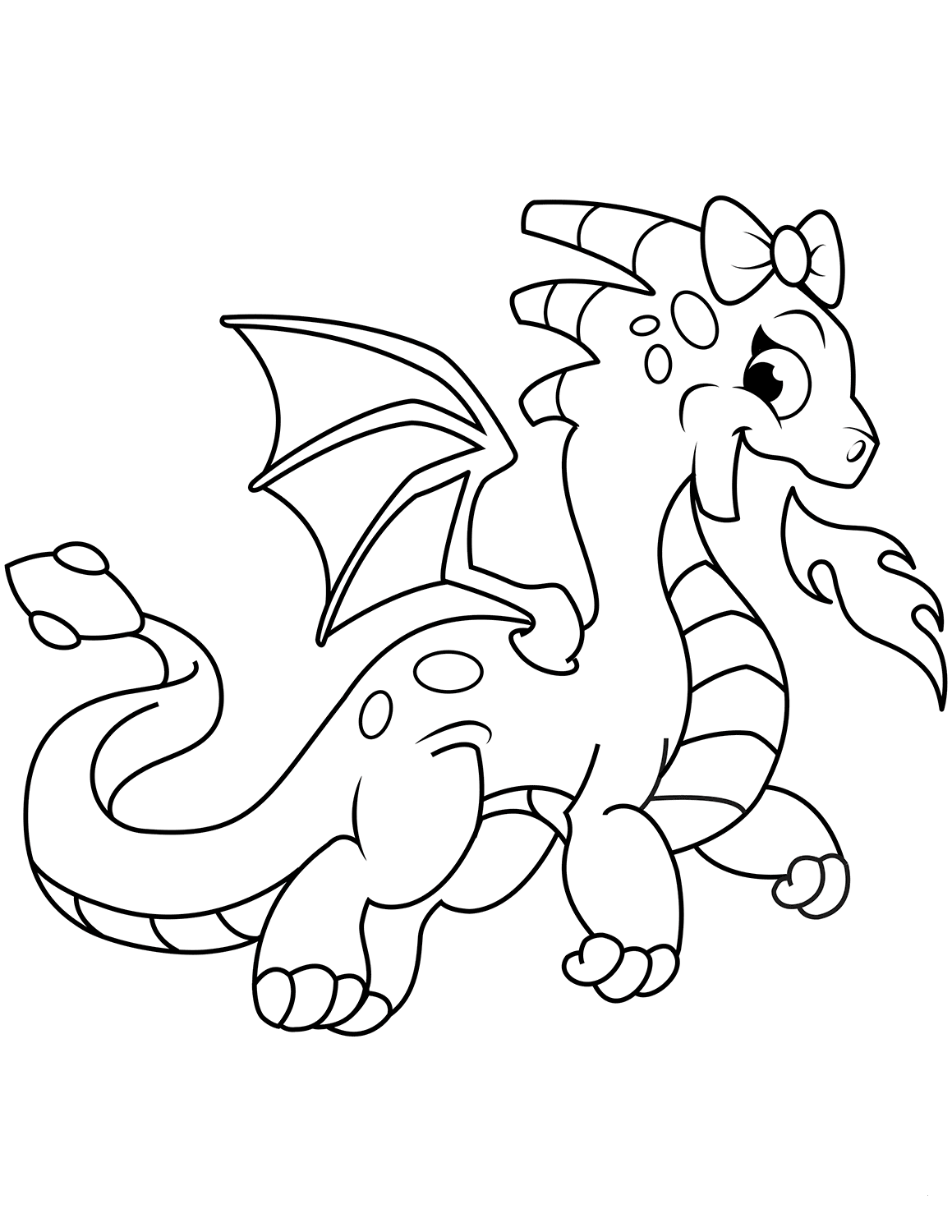 Fire Breathing Dragon Coloring Page