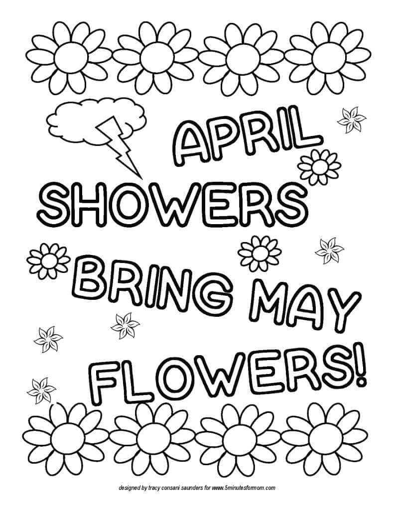 20 Free Printable April Coloring Pages