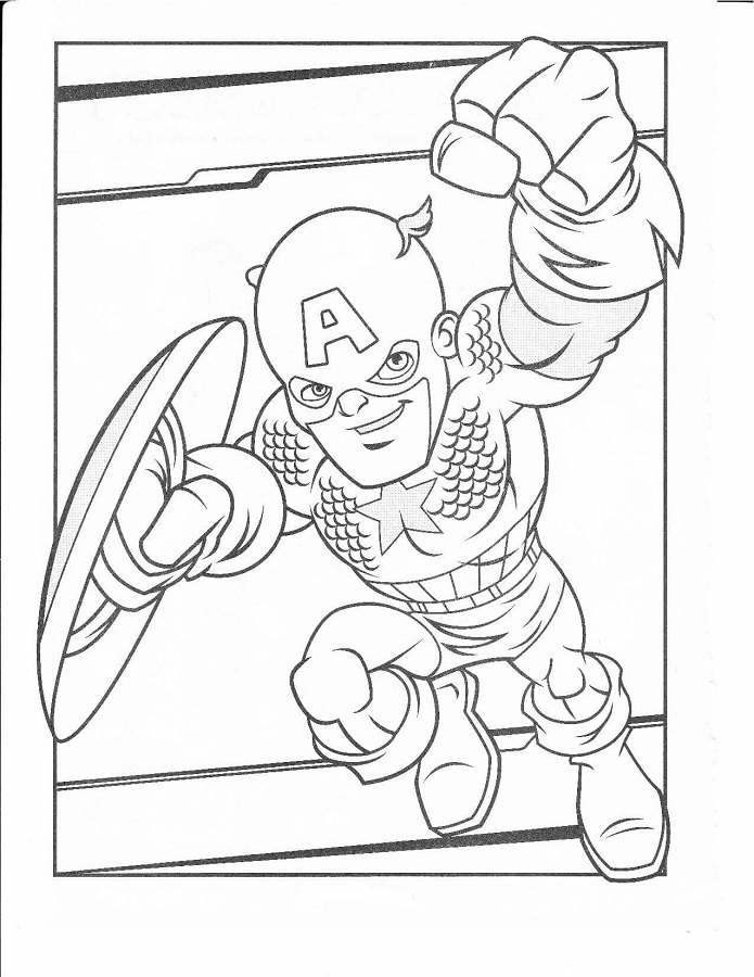 Free Captain America Coloring Pages For Kids