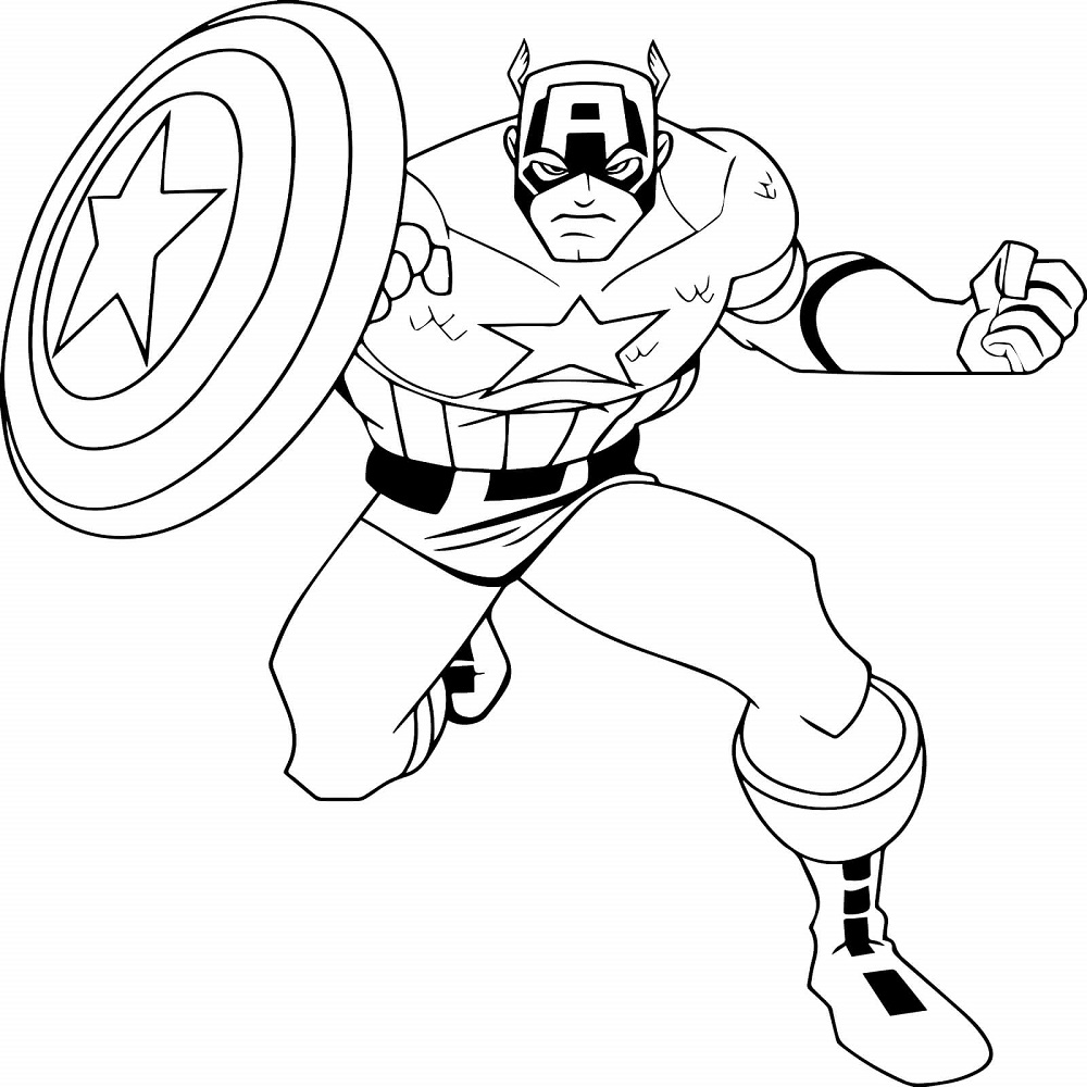 Free Captain America Coloring Sheets 