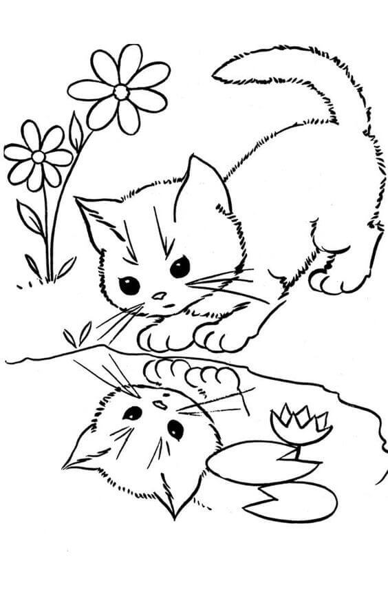 Free Cat Coloring Pages For Kids