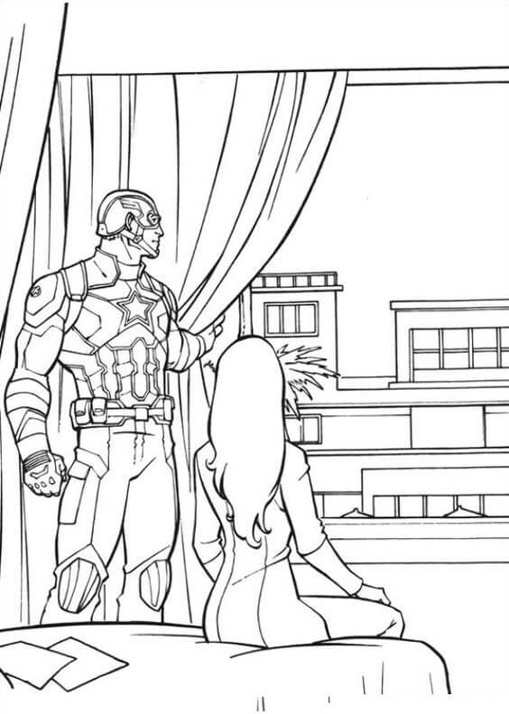 Free Coloring Pages Of Captain America