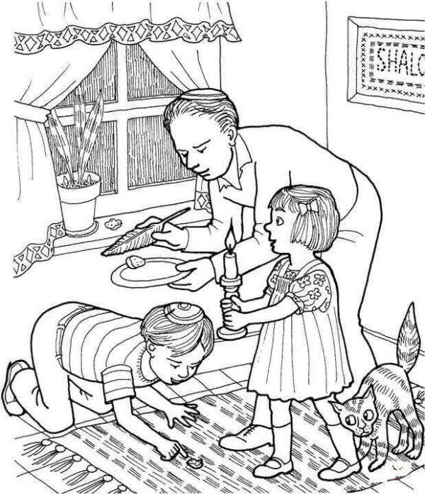 Free Printable Passover Coloring - Free Passover Coloring Pages To Print 600x697