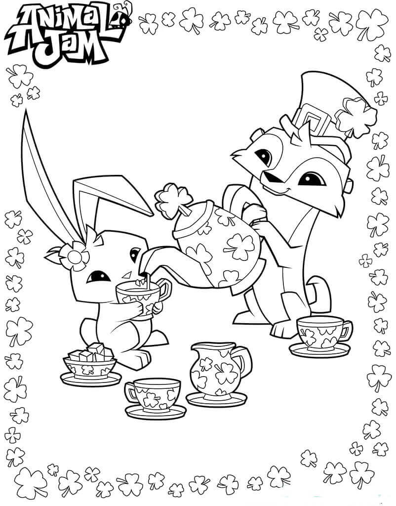 Free Printable Animal Jam Coloring Pages St Patricks Day