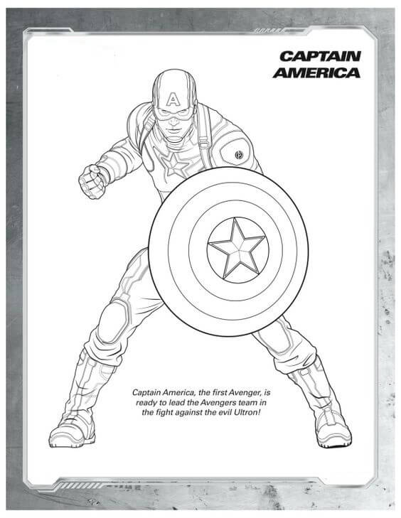 Free Printable Captain America Coloring Pages