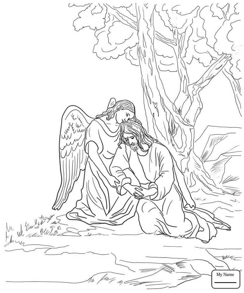 jesus in the garden of gethsemane coloring pages