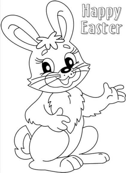 Happy Easter Coloring Pages For Kids