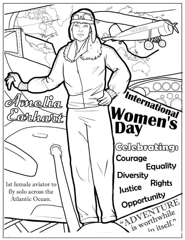 International Womens Day Coloring Page