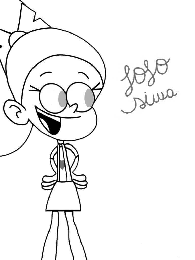 Jojo Siwa Caricature Coloring Page