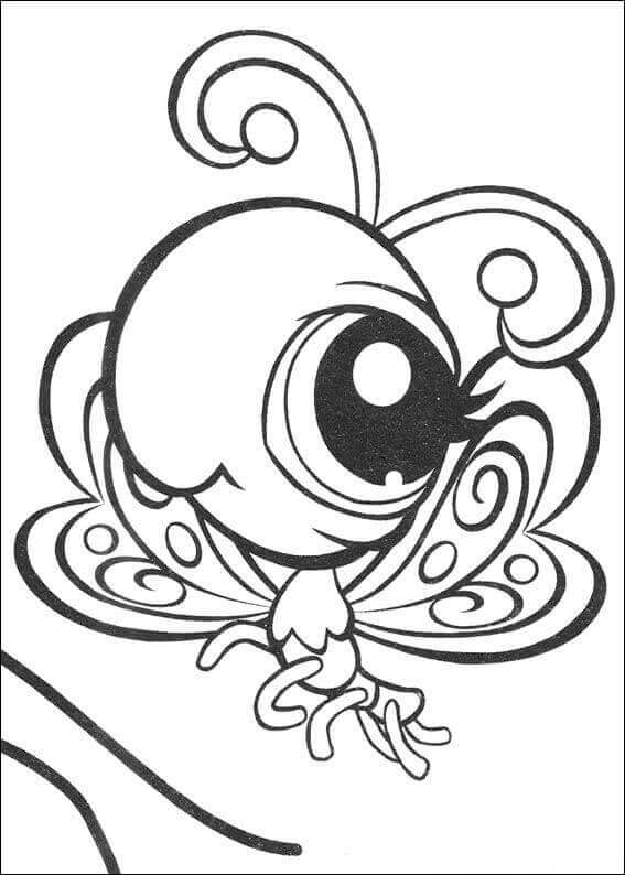 LPS Butterfly Coloring Page