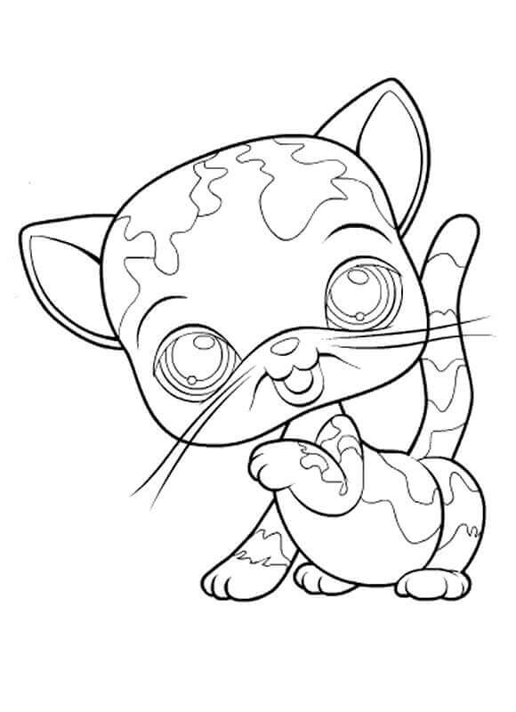 LPS Coloring Pages Free Cat