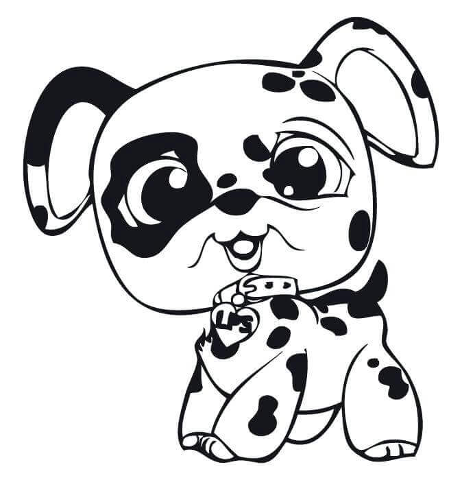 LPS Dalmatian Coloring Page