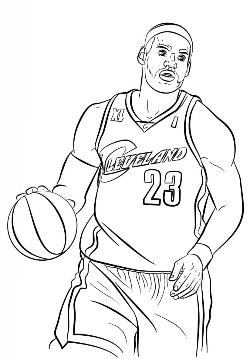 Free Printable NBA (National Basketball Association Coloring Pages)