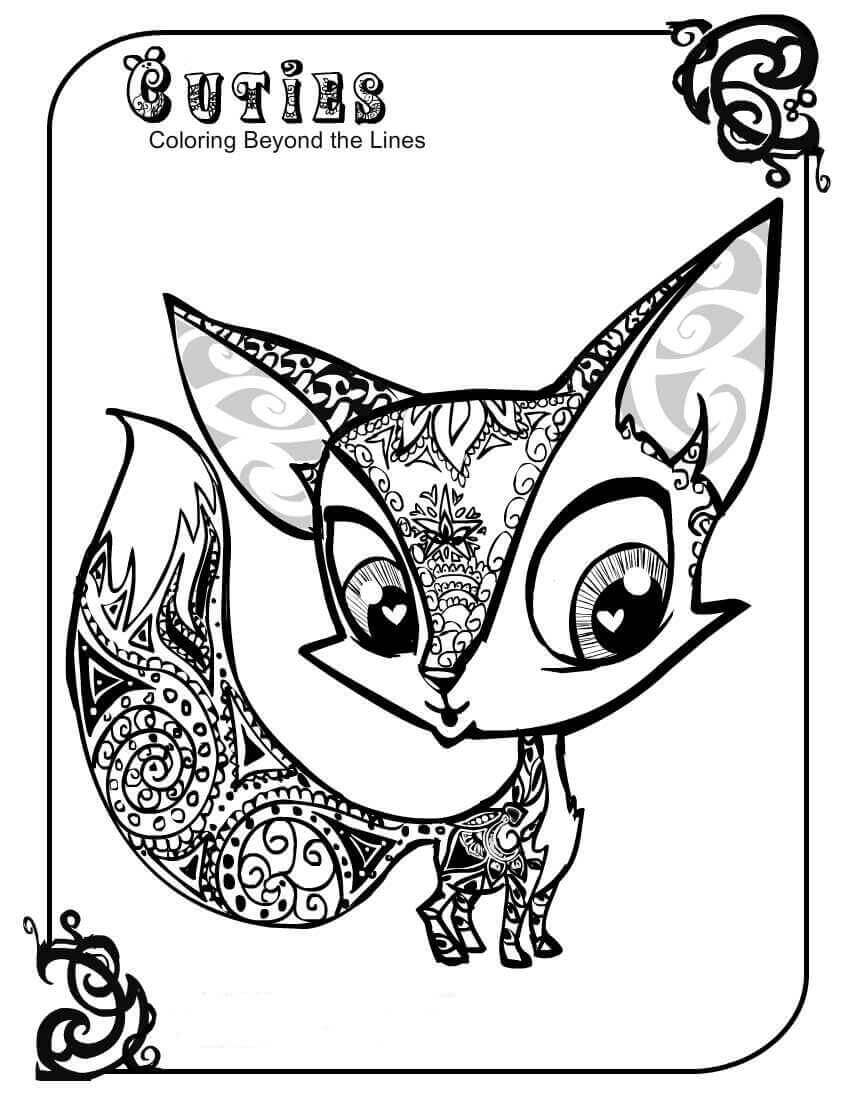 Littlest Pet Shop Coloring Pages Fox