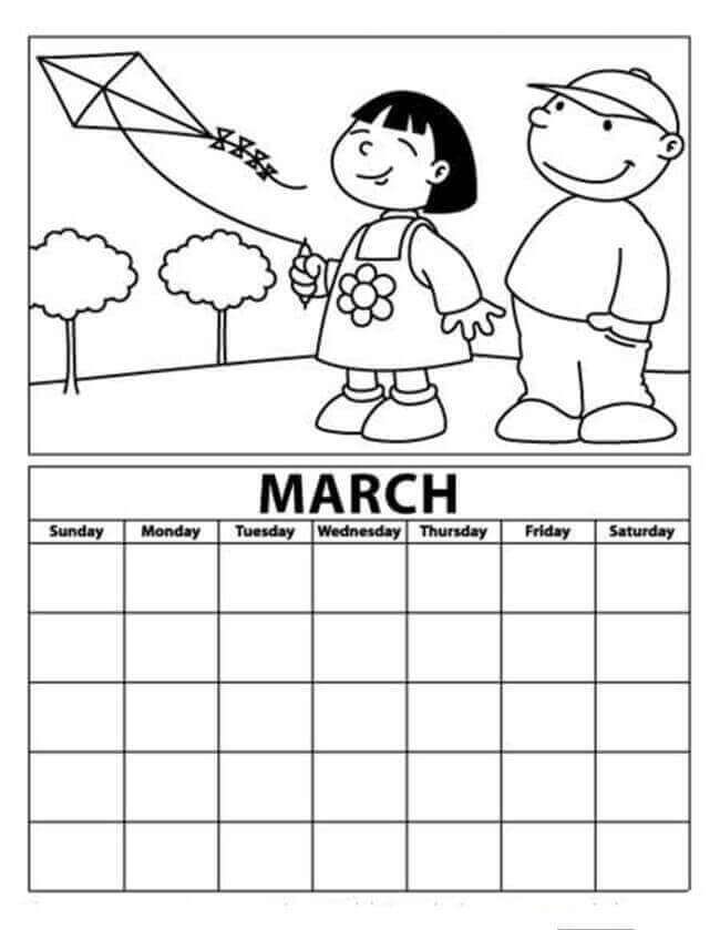 Free Printable March Coloring Pages